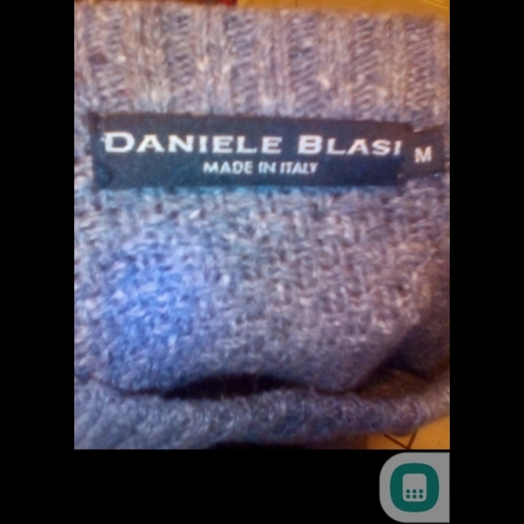 Daniele Blasi Gray Sweater Wool Blend 1/4 Button Made In Italy - Picture 3 of 5